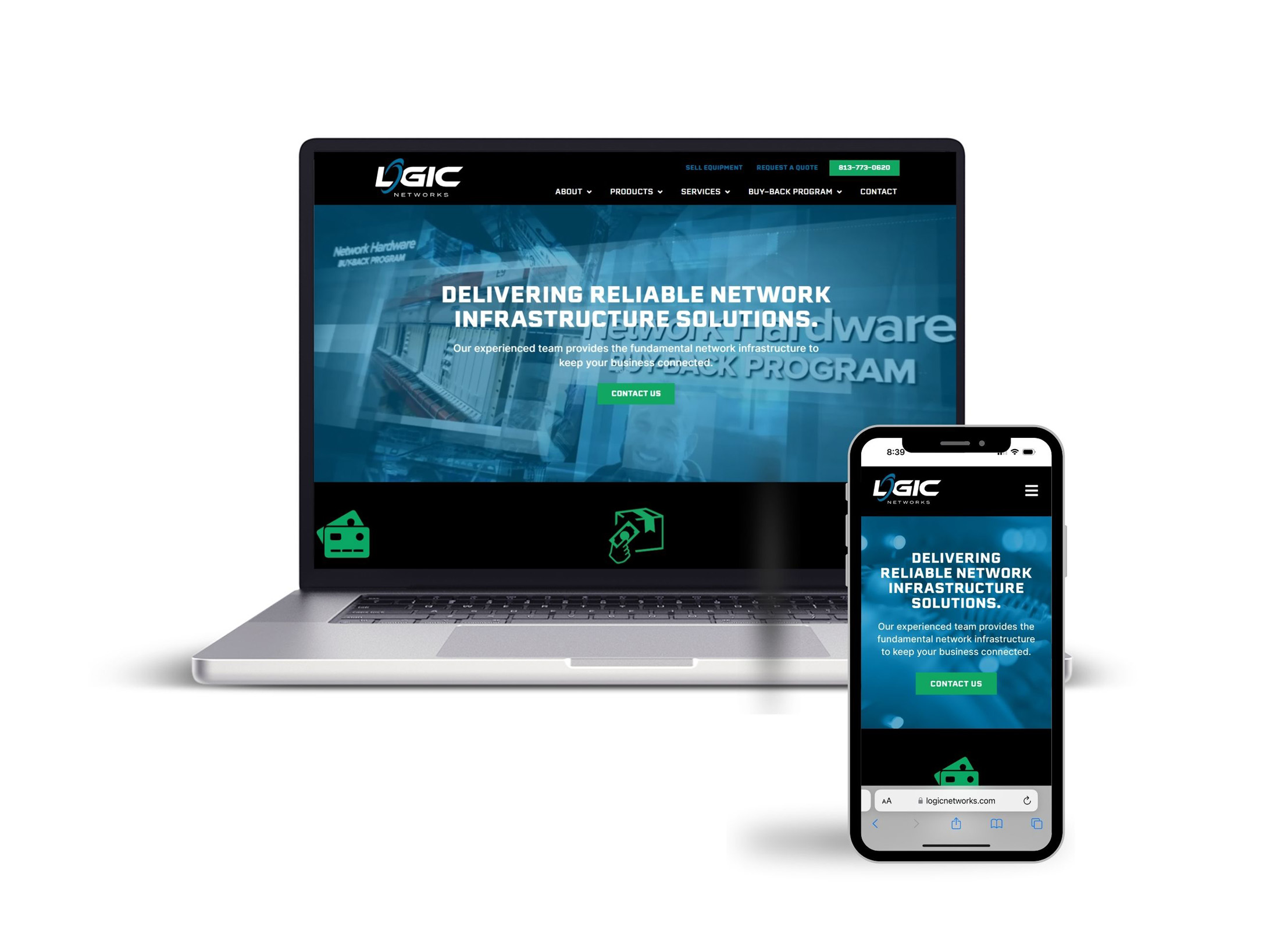 Image of the new Logic Networks website home page